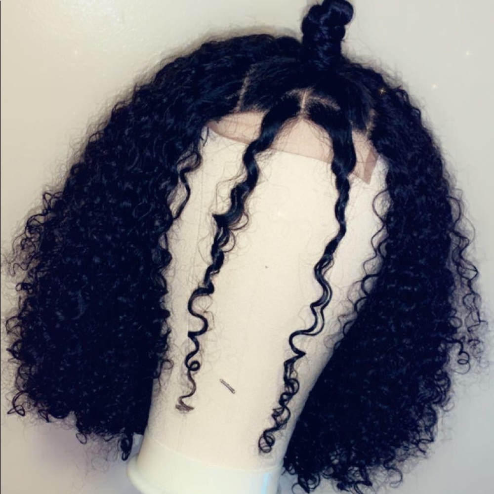 Custom made jerry curl wig